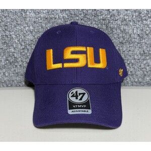 LSU Tigers Hat Purple Yellow '47 MVP Adjustable Hat One Size Fits All Brand New